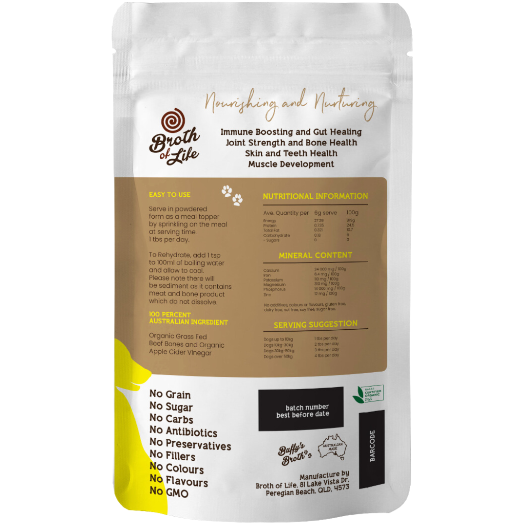 Organic Chicken Bone Broth for Dogs